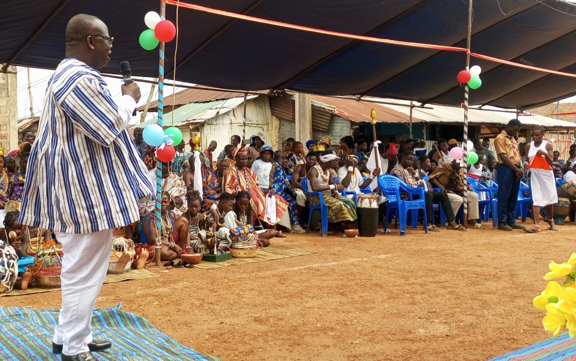 AFOMALE Yawo Agbelengo, le Président du Comité d'organisation, délivrant son message de circonstance...
